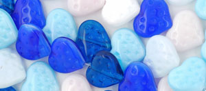 Hearts with Indented Stars 14 x 12mm: Bliss Mix (.125M)