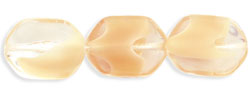 : Puffed Octagon 18/12mm - Crystal/Beige