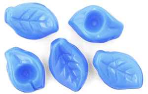 Indented Leaves 14/9mm - Cornflower Blue