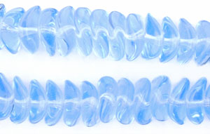 Wavy Rondelle 9mm : Med Sapphire