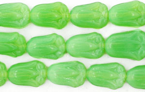 Tulip Flower 10/7mm : Milky Dk Peridot