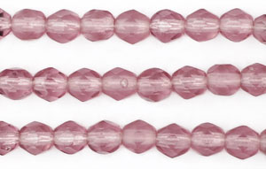 5mm Fire Polished - Semi-Matte - Amethyst