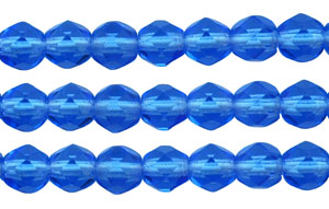Fire Polished 5mm : Sapphire