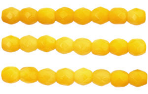 4mm Fire Polished - Milky Sunshine - .5 mass