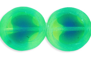 TC : Etched Round 16mm : Green/Blue