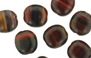 Loose Beveled 10/9mm : HurriCane Glass- Dk Forest