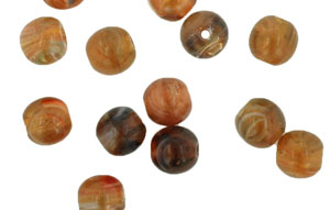 Loose Round 6mm : HurriCane Glass - Buckeye Butterfly