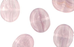 Loose Wide Flattened Ovals 10/12mm: Hurricane Glass Purple