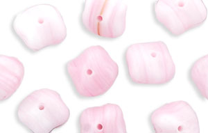 Loose Nuggets 8/10mm : HurriCane Glass - Tea Rose