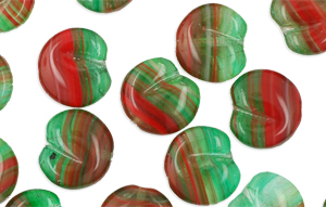 Loose Flat Fruit 12/11mm : HurriCane Glass - Prairie Apple