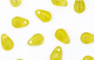 Loose Tear Drops 6/4mm : HurriCane Glass - Star Fruit