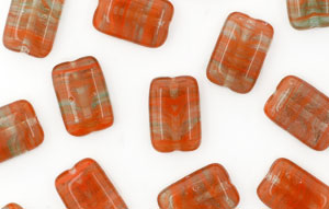 Loose Flat Rectangle 12/8mm : HurrriCane Glass - Fire & Ice