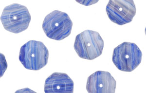 Loose Melon Spacer 8/11mm : HurriCane Glass - Blue Glacier