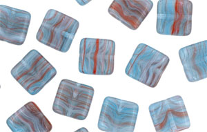 Loose Flat Square 9mm : HurriCane Glass - Ragtime