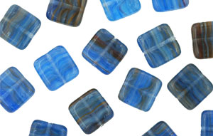 Loose Flat Squares 9mm : HurriCane Glass - Majorelle