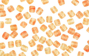 Loose Cubes 4mm : HurriCane Glass - Peachy Keen