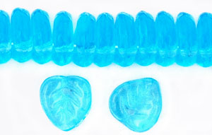 Heart Leaves 9 x 9 mm : Aquamarine .5 M