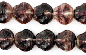 Pansy 9 mm : HurriCane Crystal/Dk Amethyst .25 M