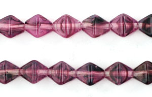 Bicone 6/5 mm : HurriCane Milky Pink/Amethyst .25 M