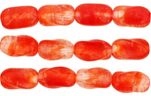 Twisted Cylinders 9/6 mm : HurriCane Crystal/Red/Hyacinth .25 M