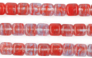Cubes 5/5 mm : HurriCane Red/Lt Sapphire .25 M