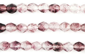 Firepolish 4mm : HurriCane Lt Amethyst/Crystal .5M