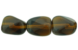 Nugget 18/14mm : Dk Smoky Topaz