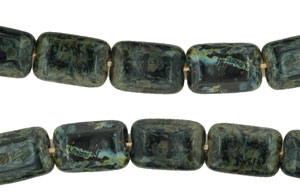 Rectangle 12/8mm : Jet - Picasso 120pcs
