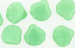 Loose Flat Shells 14mm : Lt Coral Green
