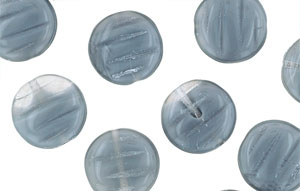 Loose Etched Disc 14mm : Crystal/Gray