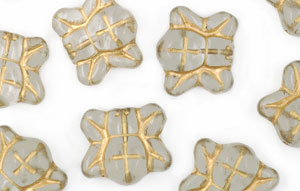 Loose Crabs 19/21mm : Crystal - Gold Inaly