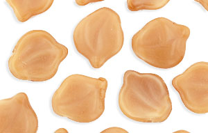 Loose Wavy Leaves12x15mm : Opaque Beige