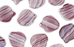 Loose Wavy Leaves 12/15mm : White/Amethyst/Saphire