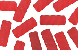 Loose Rippled Rectangles 19/8mm : Matte - Ruby