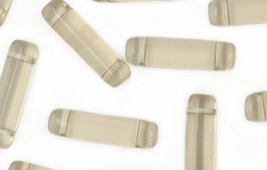 Loose 2 Hole Cylinder Bar 7/25mm : Lt Smoky Topaz