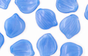 Loose Wavy Leaves 12/15mm : Sky Blue Coral