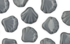 Loose Flat Shells 14/14mm : Coral Gray