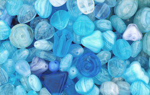 Loose Pressed Bead : Aqua Mix